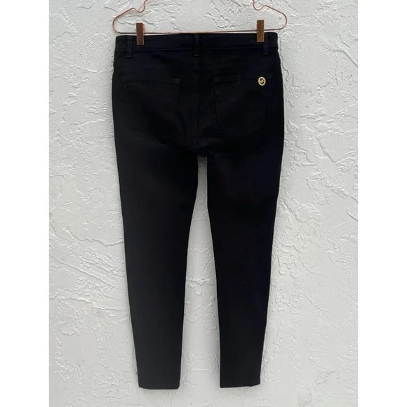 Michael Kors Womens Moto Stretch Low Rise Ankle Zip Skinny Leg Jeans Black Sz 6 - Picture 3 of 16